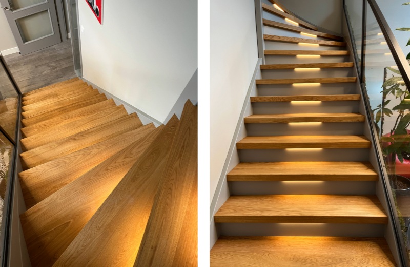 traprenovatie met verlichting